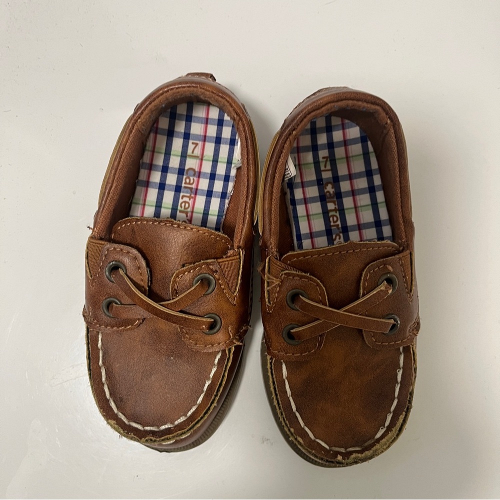 🛍️ Carter's Toddler Brown Shoes Size 7 Slip on